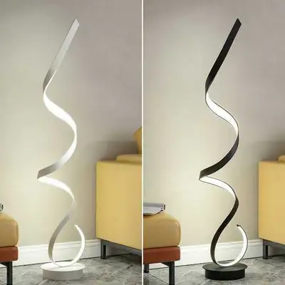Modern LED Floor Lamp spiral & circle design, View more