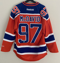 Connor McDavid Rookie Signed Oilers Reebok NHL Jersey