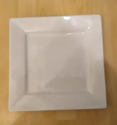 White Large Square Plates 11.75"x11.75" Serving Plate x2, View more