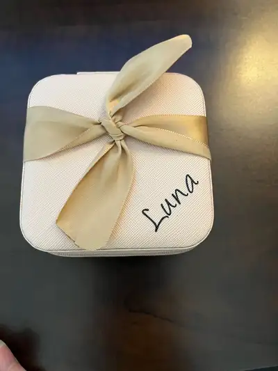 brand new custom name “Luna” pink travel jewelry box, View more