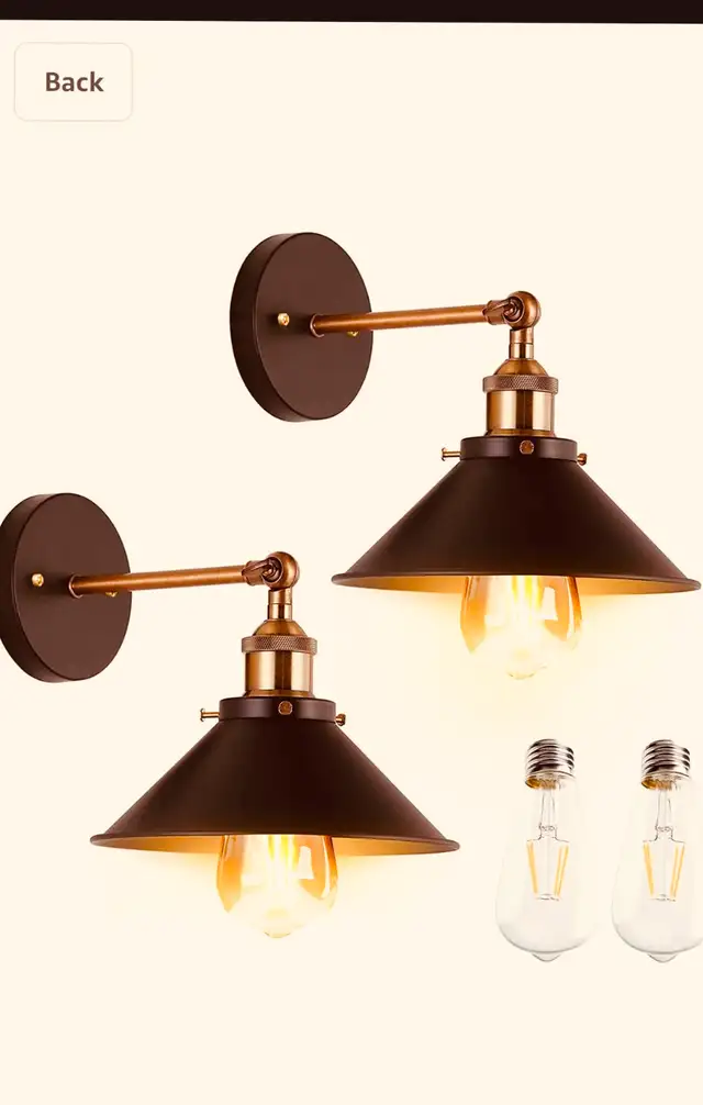 Industrial Decor Retro Wall Lights for Home Bedroom Stair Mirror in Indoor Lighting & Fans in Mississauga / Peel Region - Image 2