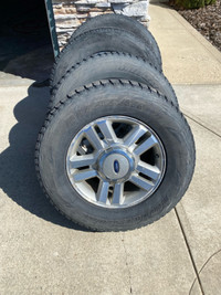 Set of winter tires on Ford rims