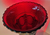 avon ruby glass vase