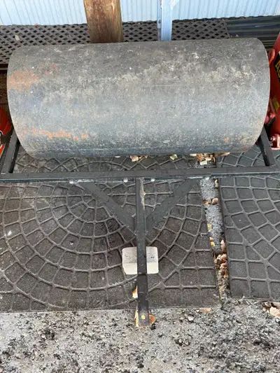 3ft wide , fill with water and roll land/lawn 18” diameter