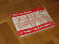 Manuel du propriétaire Honda VT750 Shadow 1984 Bilingue