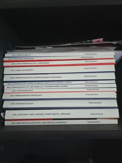 AFK preparation books from PrepDoctors institute. Books are clean, notes were done not in books.