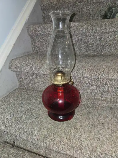 Vintage Red Oil Lamp, View more