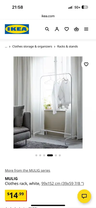 Support à linge IKEA en métal, démontable, View more