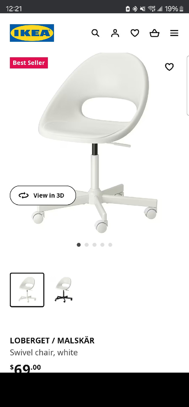 Ikea Micke Desk and Loberget/Malskar Chair dans Desks in Guelph - Image 2
