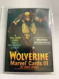 1988Marvel WOLVERINE III Mutant Trivia Trading Cards SEALED PACK