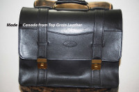 Lawyers Leather Briefcase Made  in Canada from Top Grain Leather