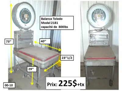 balance Toledo Model 2181. Capacité de 800 lbs., View more
