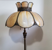 Vintage Tiffany style slag glass floor lamp