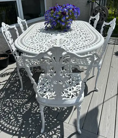 antique style wrought iron table, View more