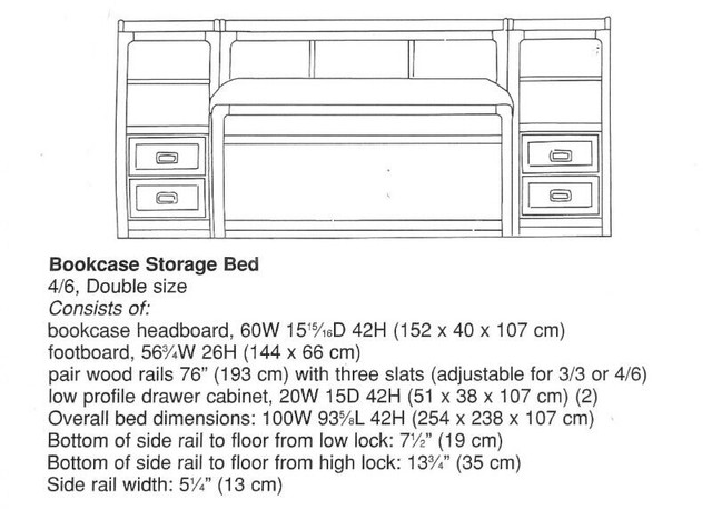 Stanley Furniture - Bookcase Storage Bed - Natural Washed Finish in Beds & Mattresses in Markham / York Region - Image 2