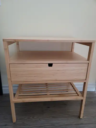 Ikea Nordkisa bamboo nightstand, View more