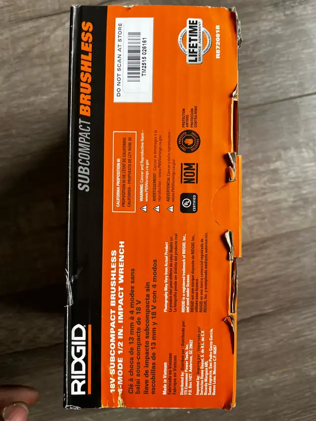 Ridgid Impact Wrench in Power Tools in Oshawa / Durham Region - Image 4