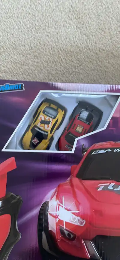 NEW IN BOX Xtreme Speed Racers Double Loop Slot Car Track Set, which is in excellent, like-new condi...