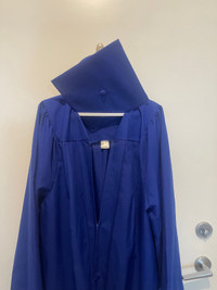 Grad cap and gown. 