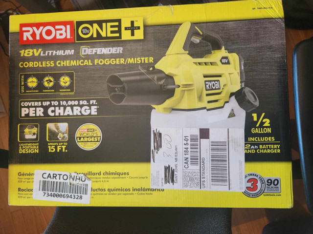 18-Volt Lithium-Ion Cordless Fogger/Mister with 2.0 Ah Battery in Outdoor Tools & Storage in Saint John
