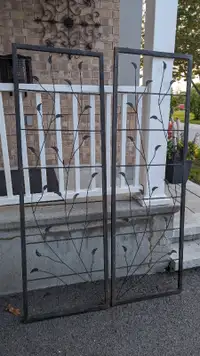 Set of 2 Metal Floral Garden Panels Trellis / 25" x 77" / ₿⚡