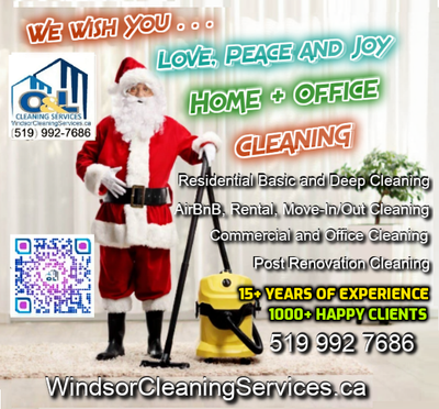 Call 519 992 7686  Home Office Christmas Cleaning in Windsor, View more