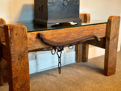 Handcrafted Imported Wood Coffee Table, View more