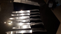 6 Stainless steel knives