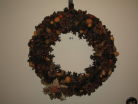 Pine Cones & Nuts Christmas Wreath
