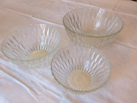 3 Cut-Glass Nesting Serving Bowls