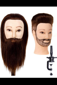 Stancia Male Mannequin Head, 100% Human Hair Men's Mannequin Hea