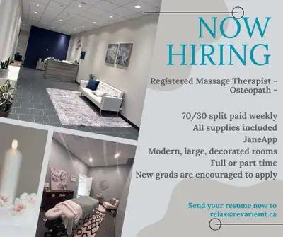 RMT needed for busy clinic , View more