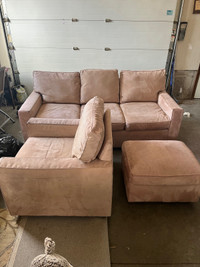 Couch, chair and ottoman 