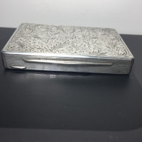 Antique Austrian Hungarian Solid 800 Silver Pill Box 51gr
