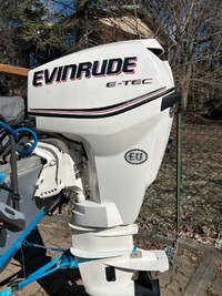 Moteur evinrude avec commandes 