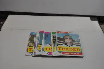 1974 Topps Traded Baseball Set lot of +- 10 steve stone Tommie a, View more