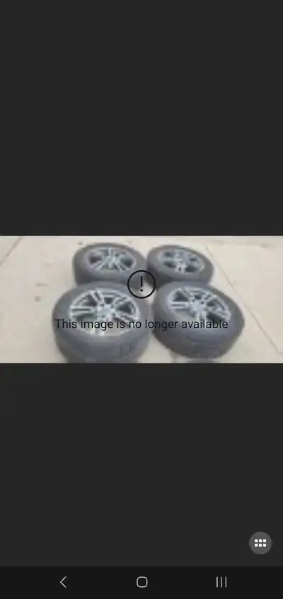Set or 4 Winter tires with rim and sensor for Volkswagen or Audi SUV. Used on a VW Toureg.