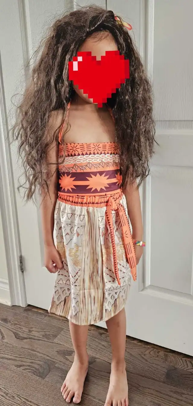 Moana Costume with Wig 4 to 5Years old in Costumes in City of Toronto - Image 2