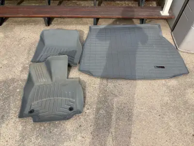 Front mats as well as rear storage area mat