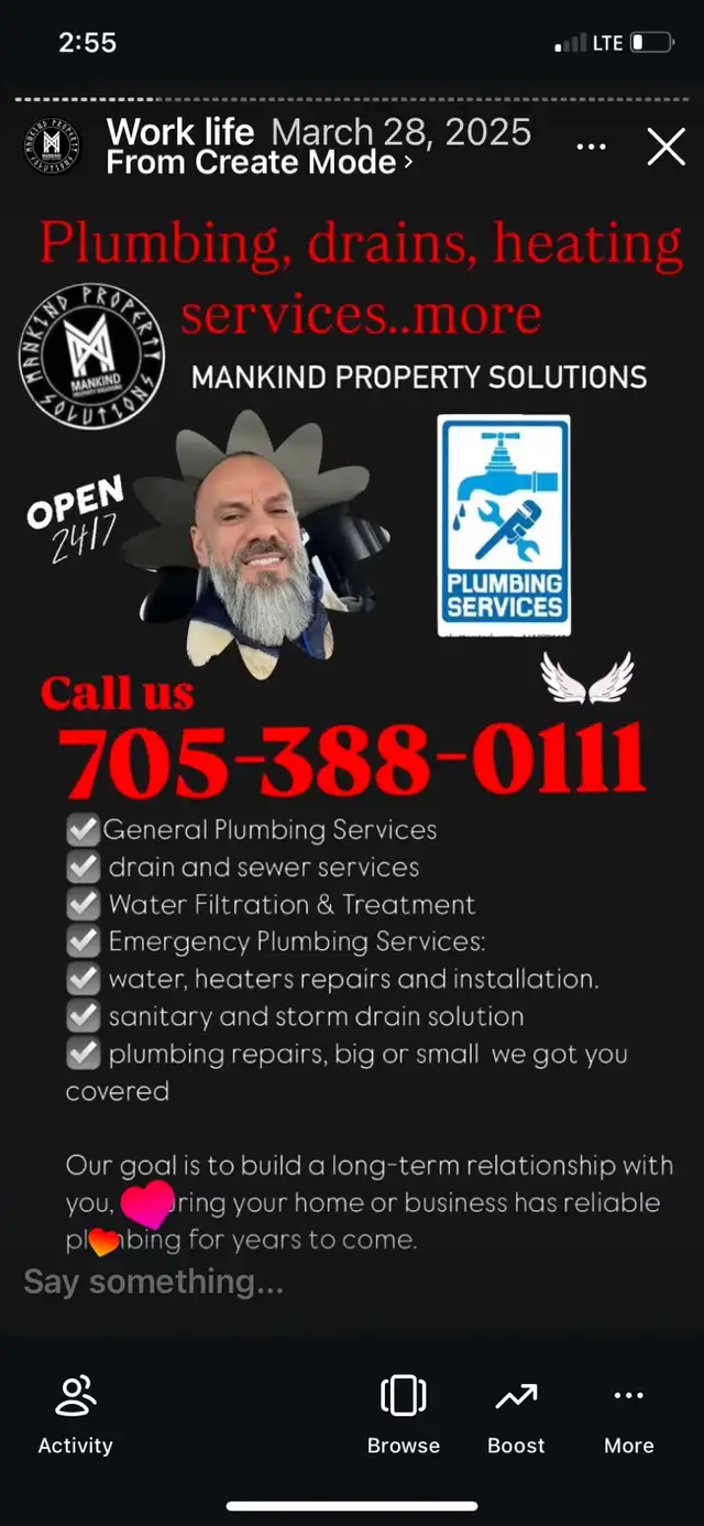  Muskoka’s Most reliable plumber24/7 