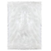 White fur rug for maternity newborn photo props 