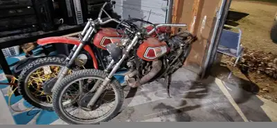 77 dr 400 bikes restore or parts. Might be interested in a trade for a smaller bike for The twins ha...