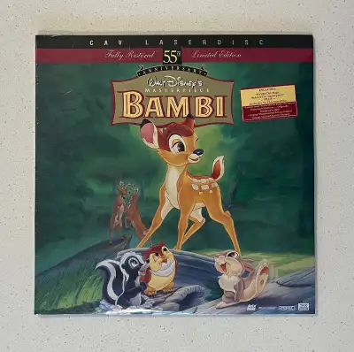 Disney Bambi Masterpiece Laser Disc USA BRAND NEW SEALED!, View more