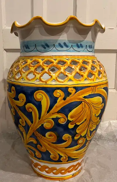 Large Vase -La Spiga Ceramiche  (Santa Stefano) handmade/painted, View more