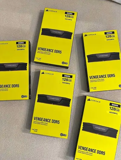 (SEALED) CORSAIR DDR5 RAM 128GB (4x32GB) 5600MHz CL40 - 1 LEFT, View more