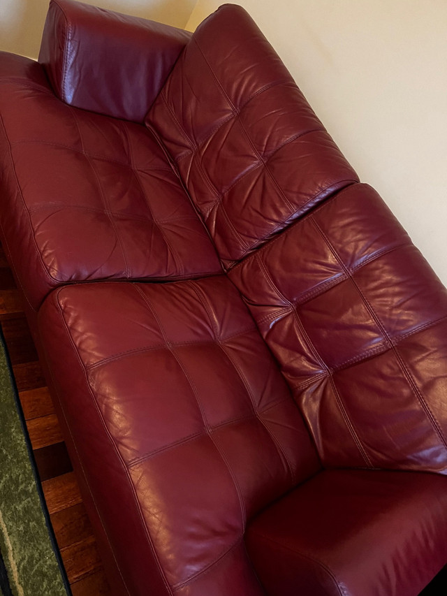 Red Genuine Leather Couches in Couches & Futons in Mississauga / Peel Region - Image 2