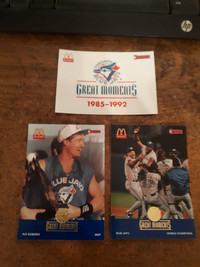 1993 McDonalds Baseball "Blue Jay's Great Moments" Set