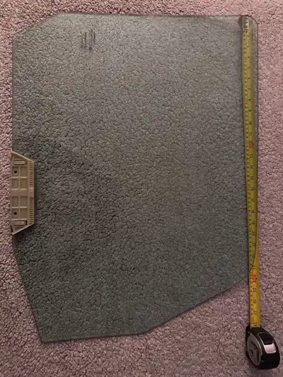 OEM Mopar factory-tinted driver-side window removed from a Jeep Wrangler JK (2007–2017). This is ori...