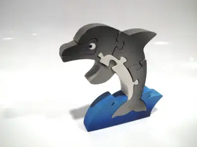 Wooden Dolphin Puzzle, View more
