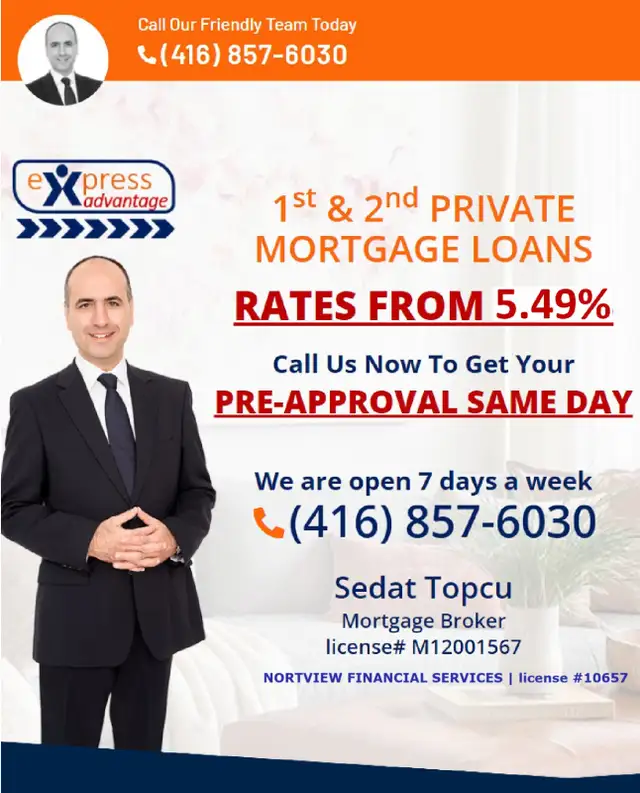 FROM 5.49% PRIVATE  SECOND AND FIRST MORTGAGE, 1ST 2ND in Financial & Legal in City of Toronto - Image 3